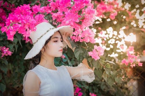 Woman Wearing Sun Hat