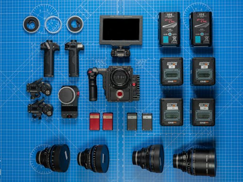 Top View of Camera Equipment