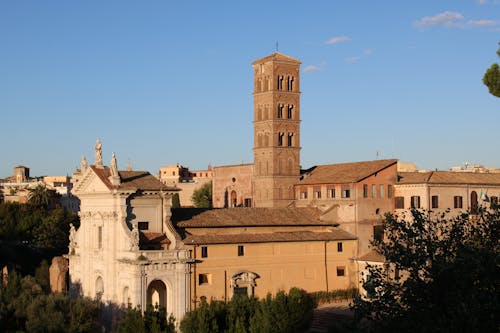 View of Basilica di Santa Francesca Romana in Rome, Italy 