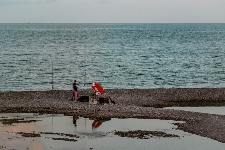 A Person Fishing