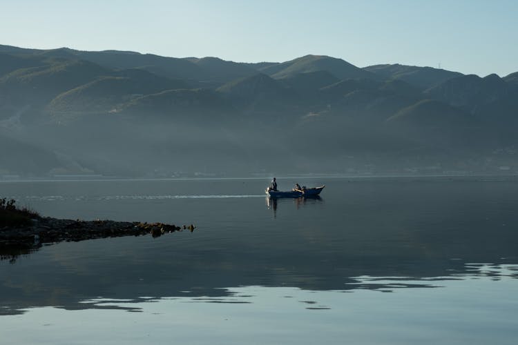 A Boat On A Lake