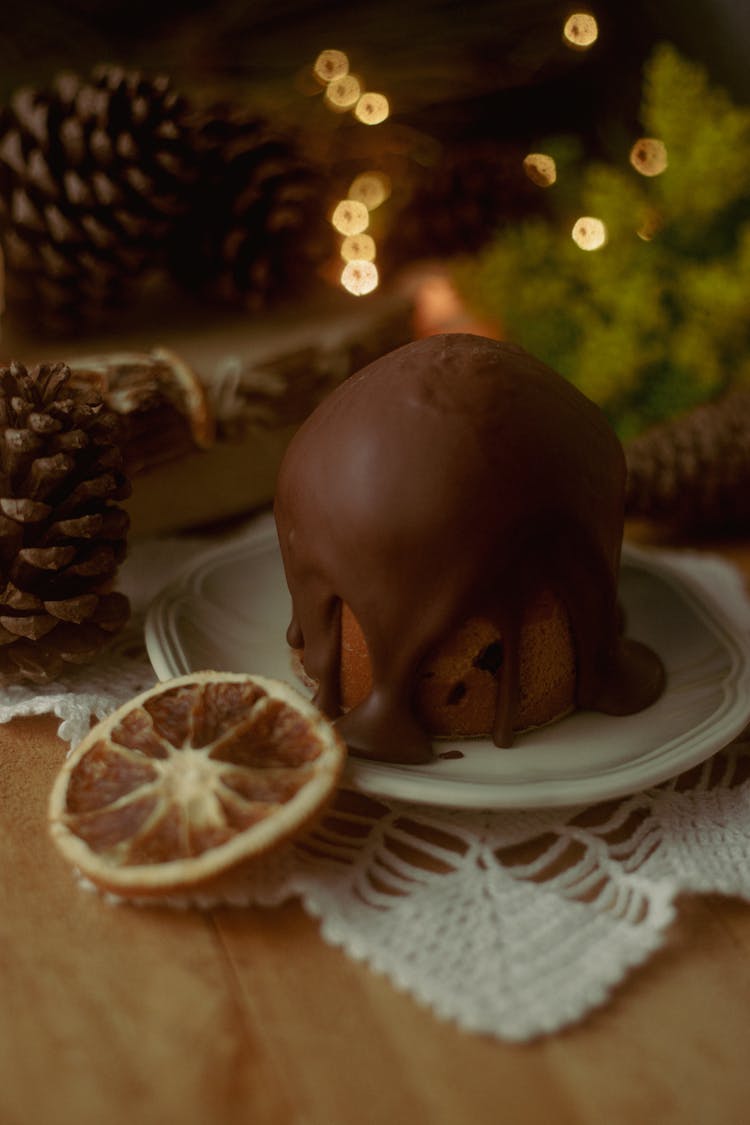 Chocolate Cake And Orange Slice