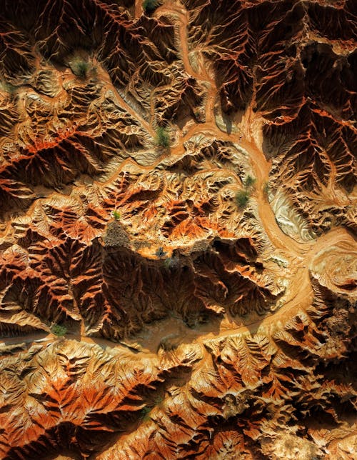 Aerial Photography of Desert and Mountains 