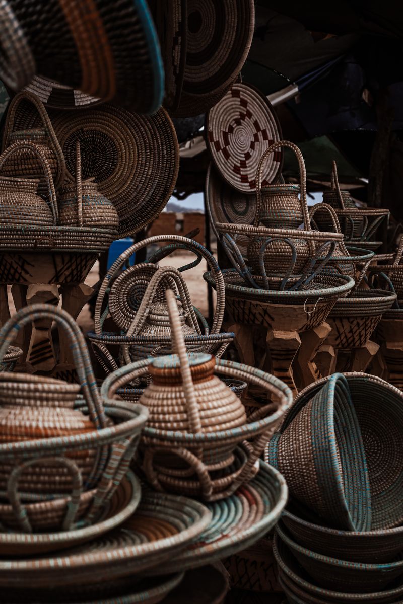 Woven baskets & mats