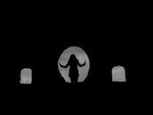 Woman Silhouette in Darkness