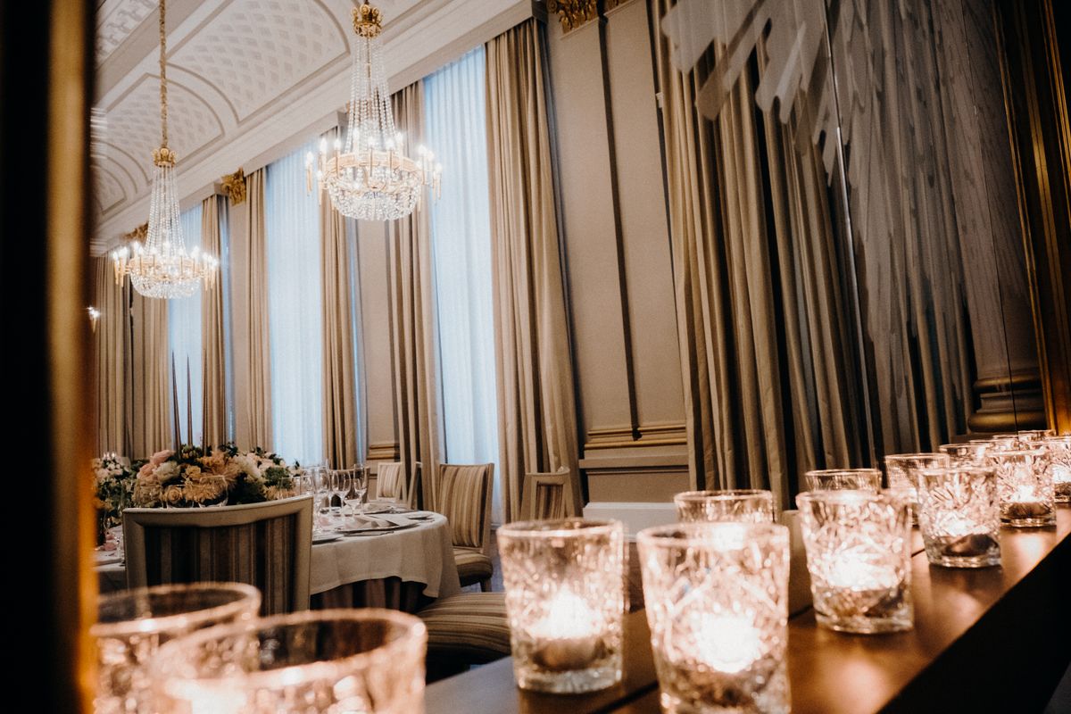 Candlelit tables