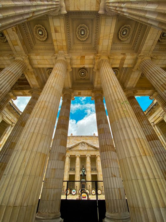 Free Ornamented Columns and Ceiling Stock Photo