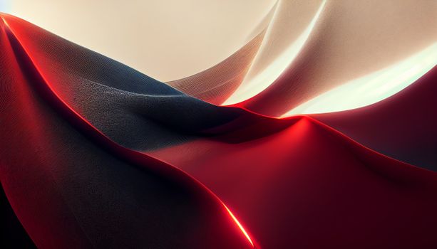 Abstract red and white waves background. Subtle gradients, flow liquid lines. Design element.