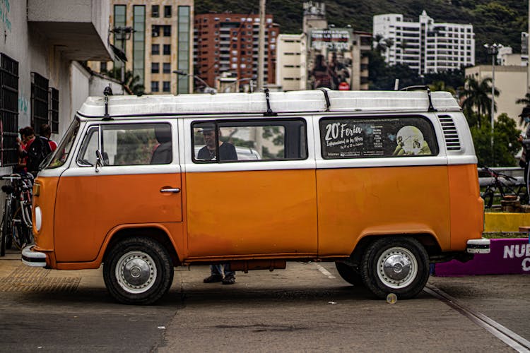 A Parked Vintage Van