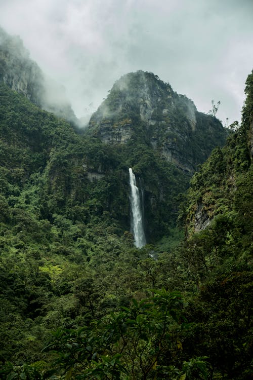 A Waterfall on Rock Mountain 