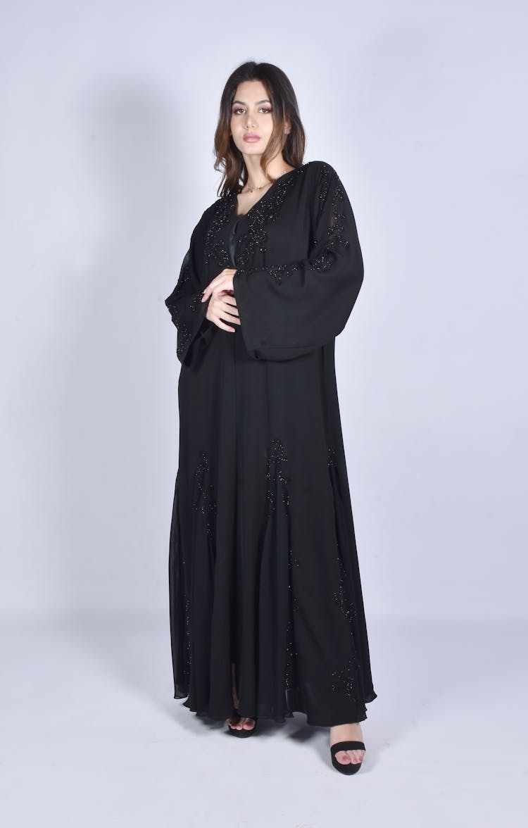 Woman Wearing A Black Abaya