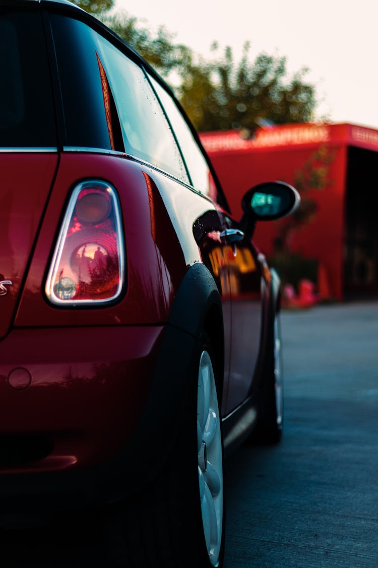 Red Car On Road