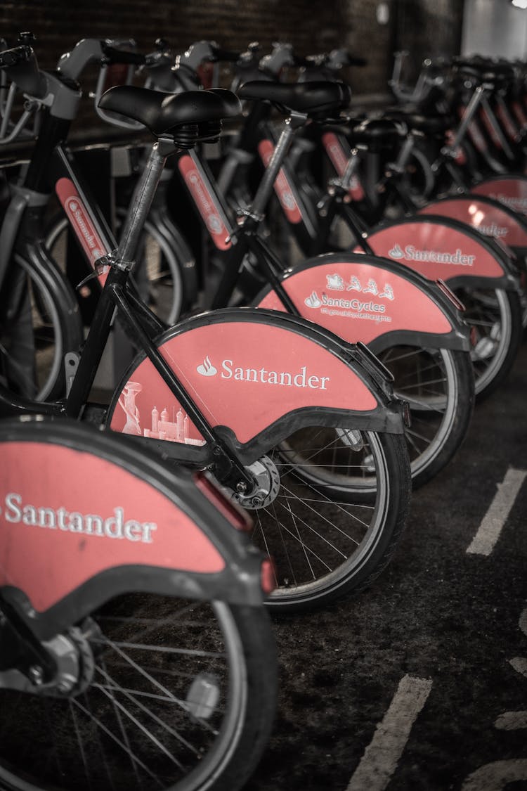 Rent Bikes In Line On Street