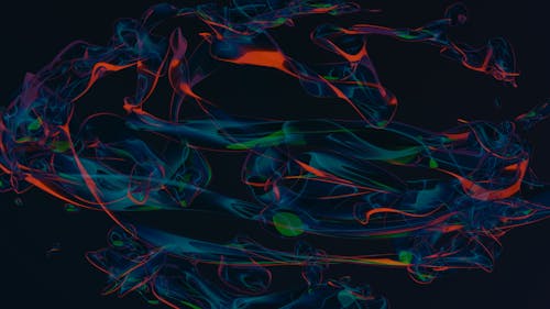 Colorful Abstract Graphics in Dark 