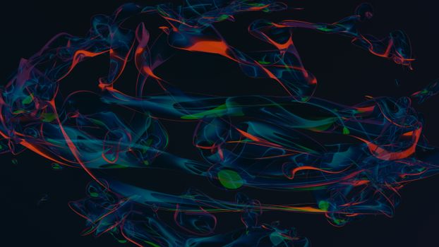 Abstract smoke art featuring vibrant swirls of color in a dark, moody palette.