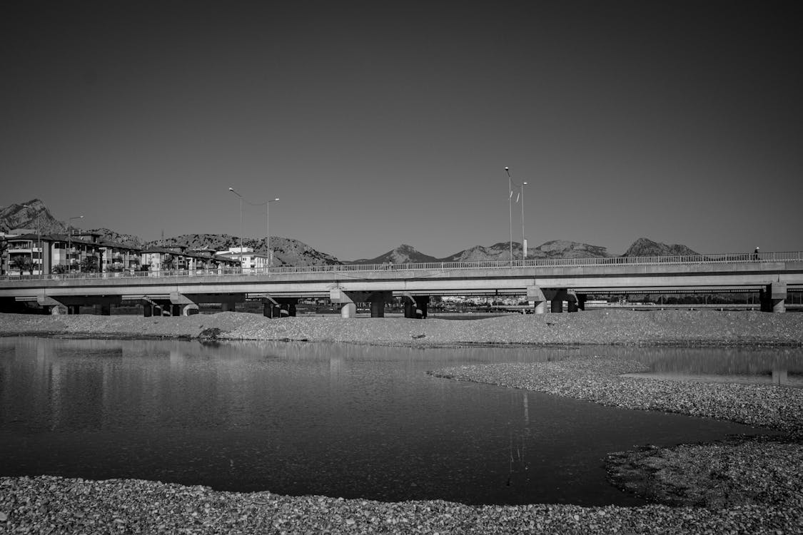 Imagine de stoc gratuită din alb-negru, apă curgătoare, monocolor