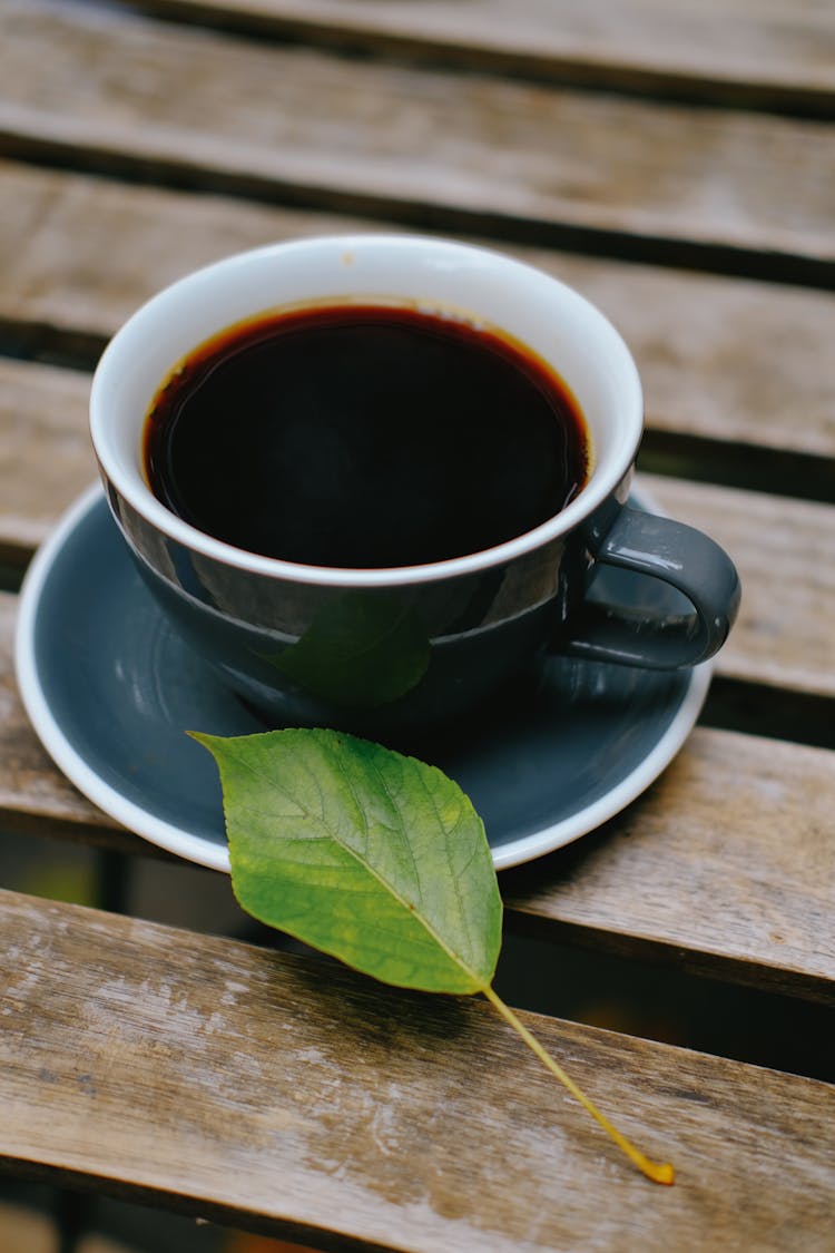 Coffee Cup And Leaf