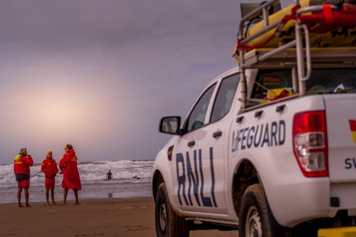 Pick Up Parked on the Beach