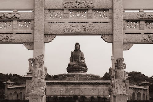 Buddha Statue in Old Historic Building