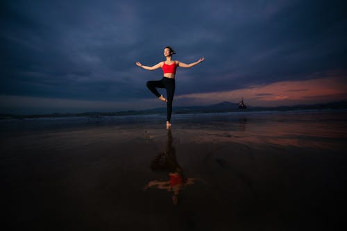 Free A Woman Doing Yoga  Stock Photo