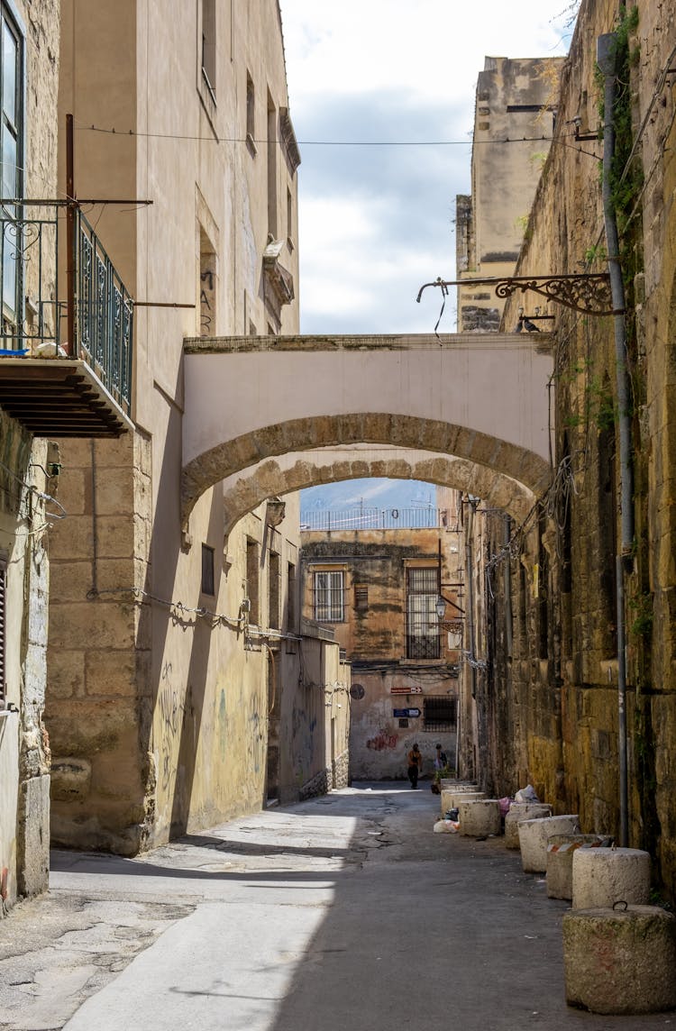 Arches Over Alley In Palermo