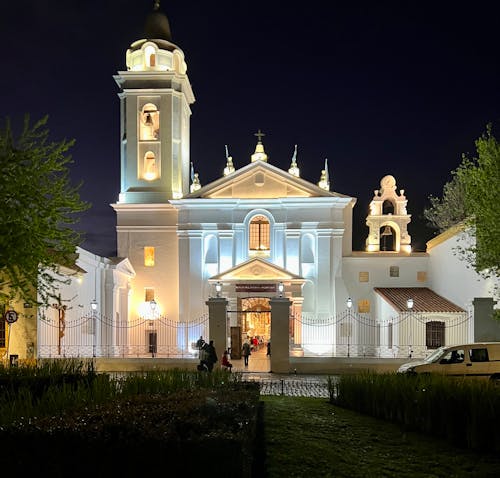Free stock photo of church building, city at night Stock Photo