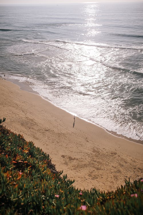 Δωρεάν στοκ φωτογραφιών με ακτή της καλιφόρνιας, άμμος, εναέρια λήψη