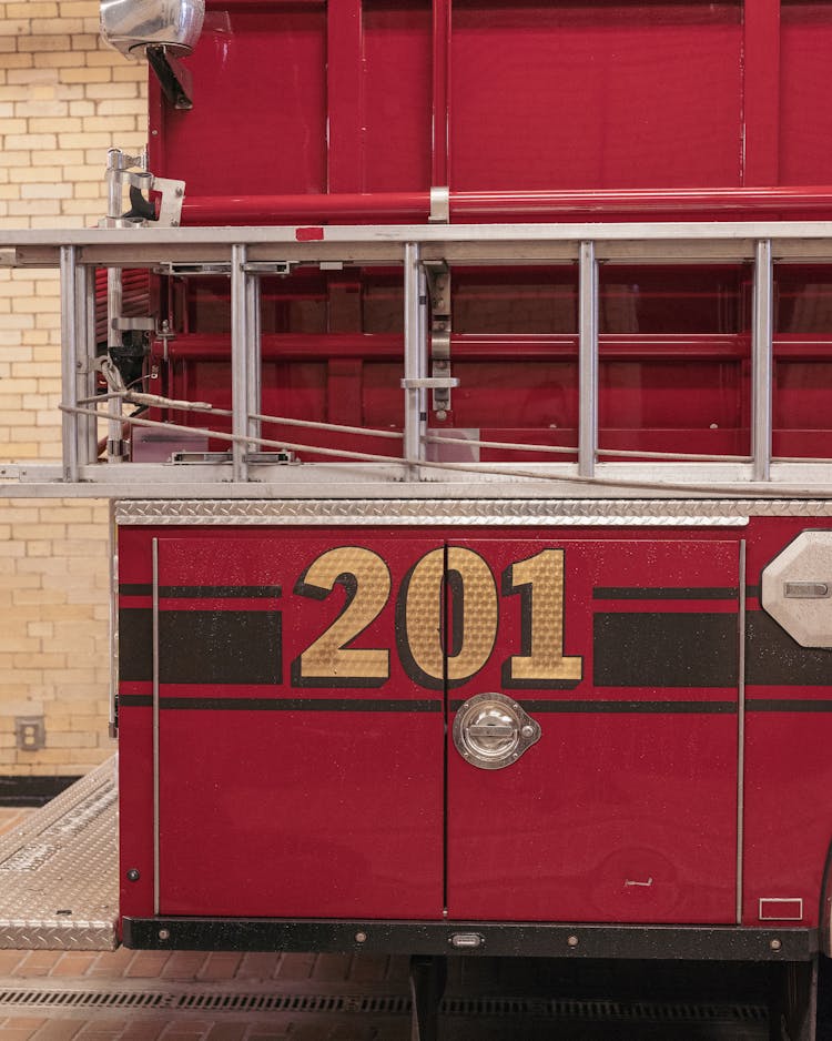 Close-up Of Fire Truck On Street