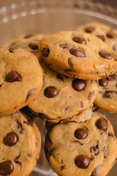 Immagine gratuita di avvicinamento, biscotti con gocce di cioccolato, cibo