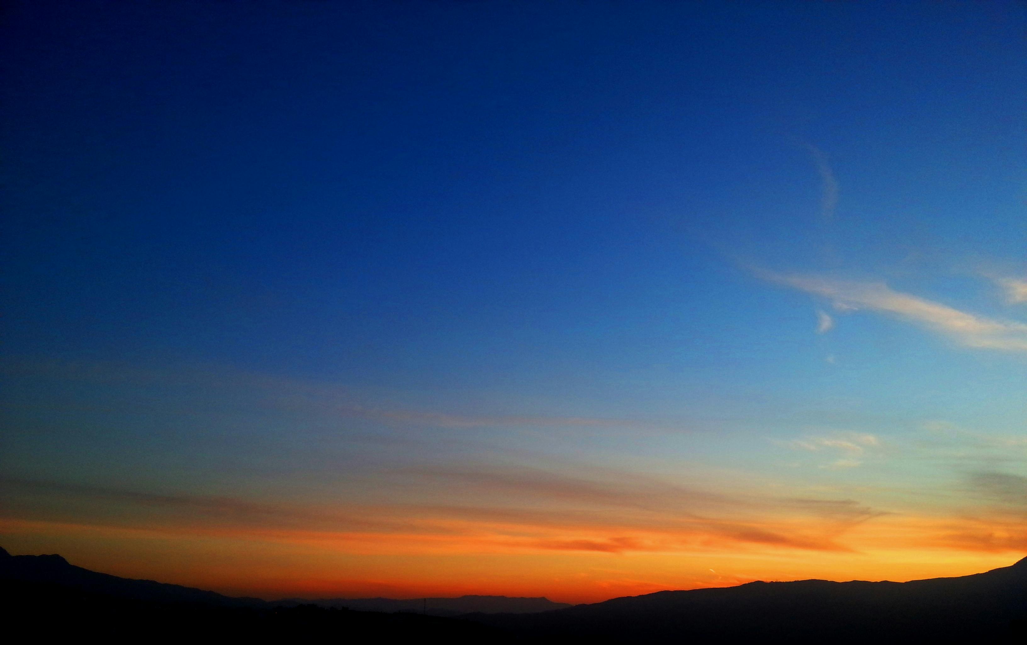 Free stock photo of blue sky, horizon, sunset