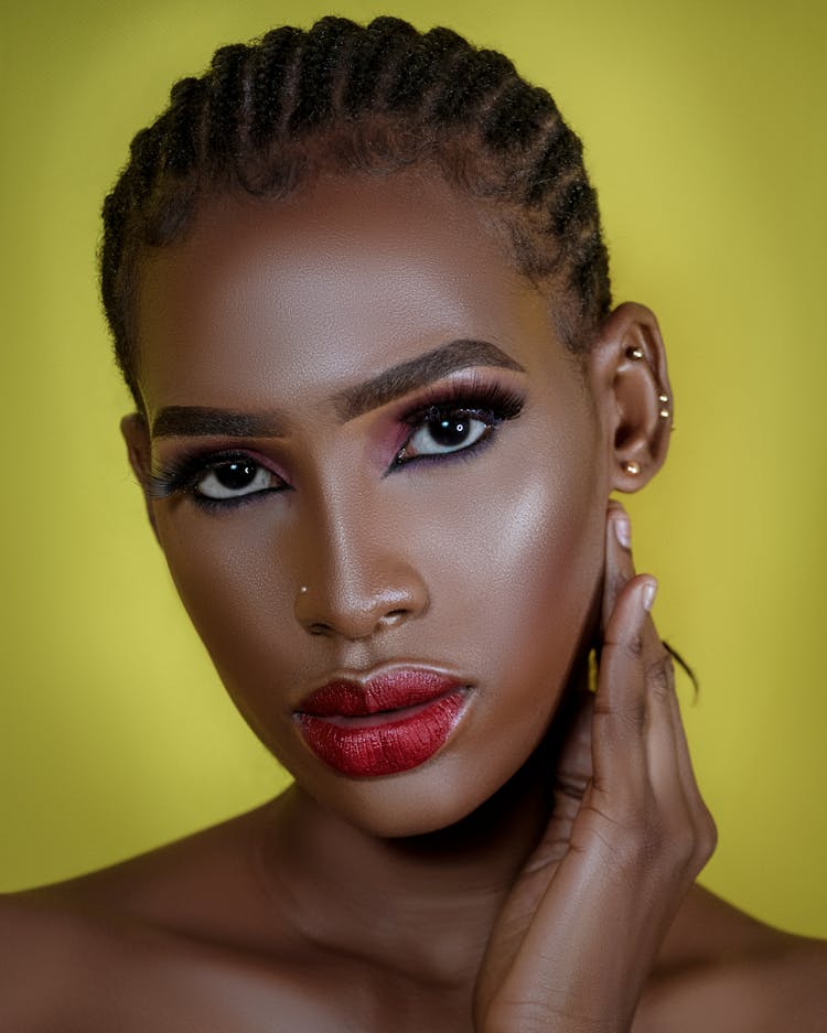 Woman Wearing Makeup In Close Up Photography