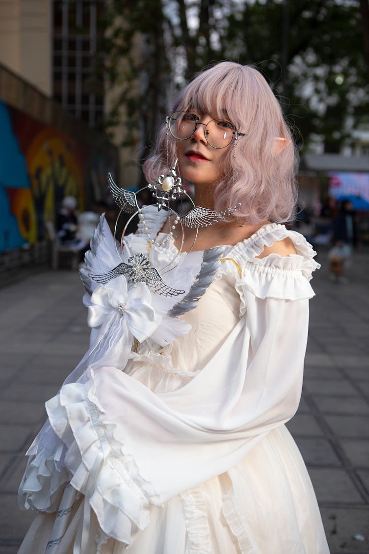 Girl In White Dress Anime Costume