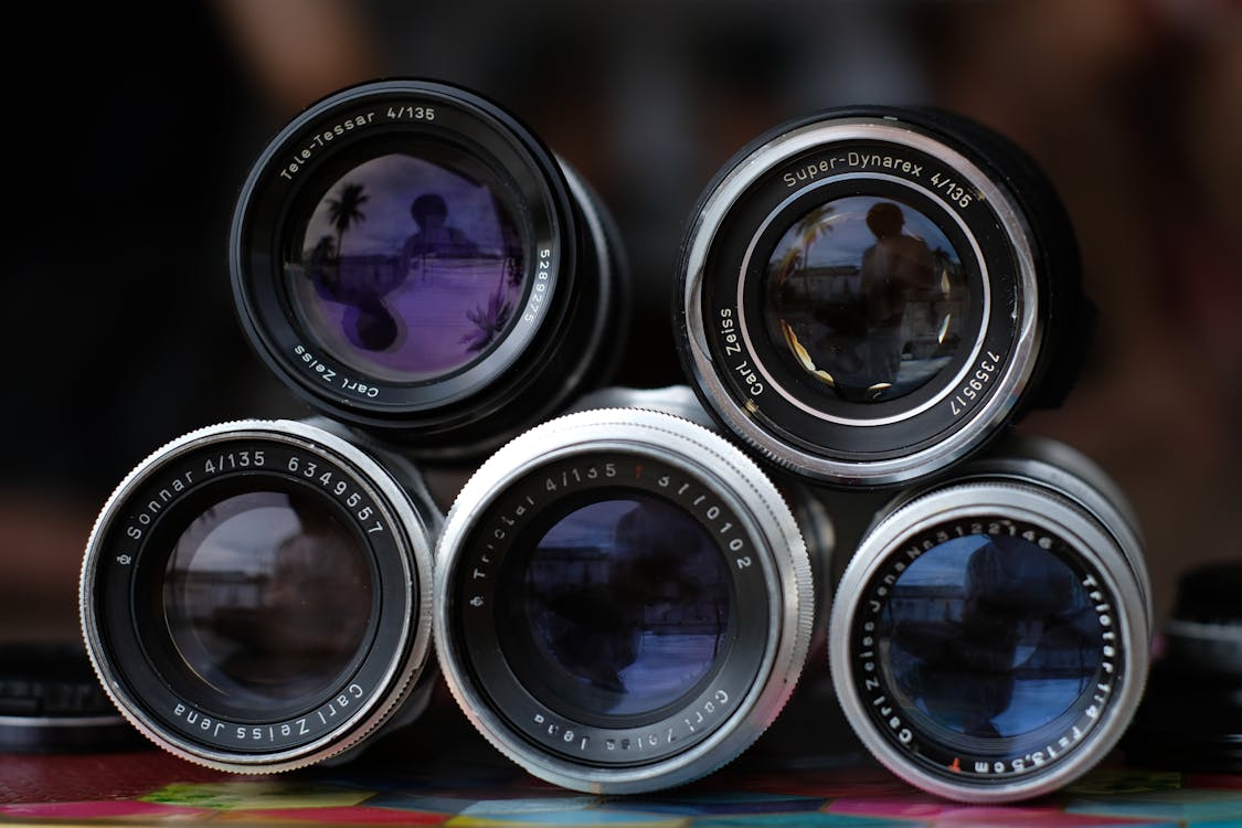 Stacked Camera Lenses in Close-up Photography · Free Stock Photo