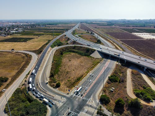 Drone Shot of a Road System