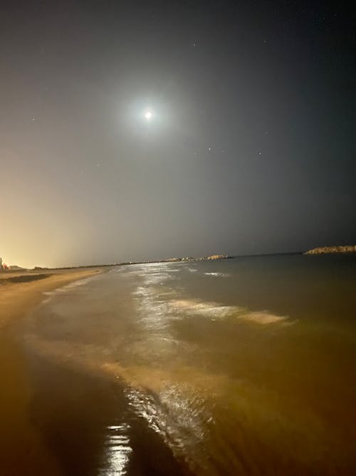 ナイトショット, 夜のビーチ, 暗い夜の無料の写真素材