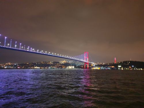 Free Ortaköy.. The hanging bridge Stock Photo