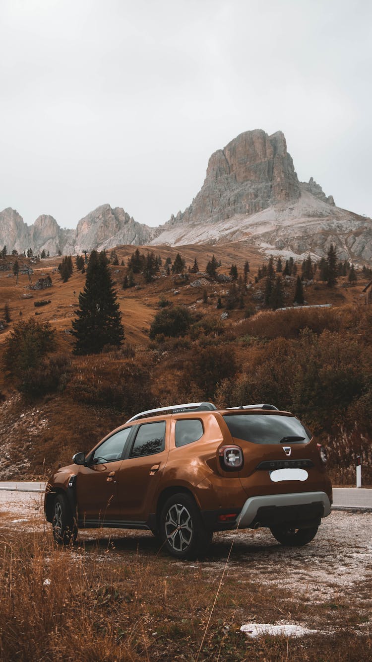 Car In Mountain Nature Landscape