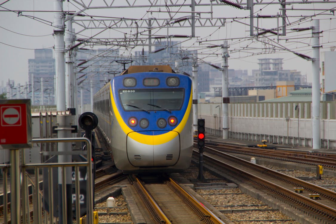 Immagine gratuita di acciaio, allenare, ferrovia