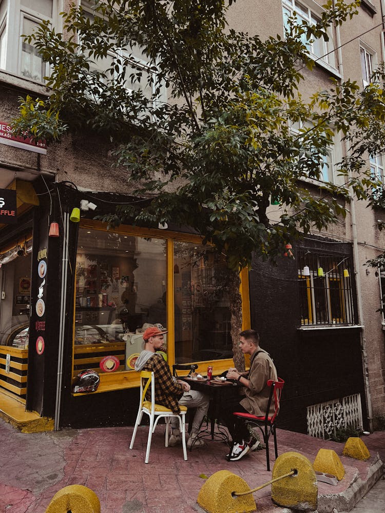 Men Dining Al Fresco