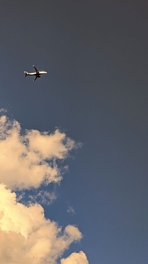 Free stock photo of aeroplane, aesthetic, clouds