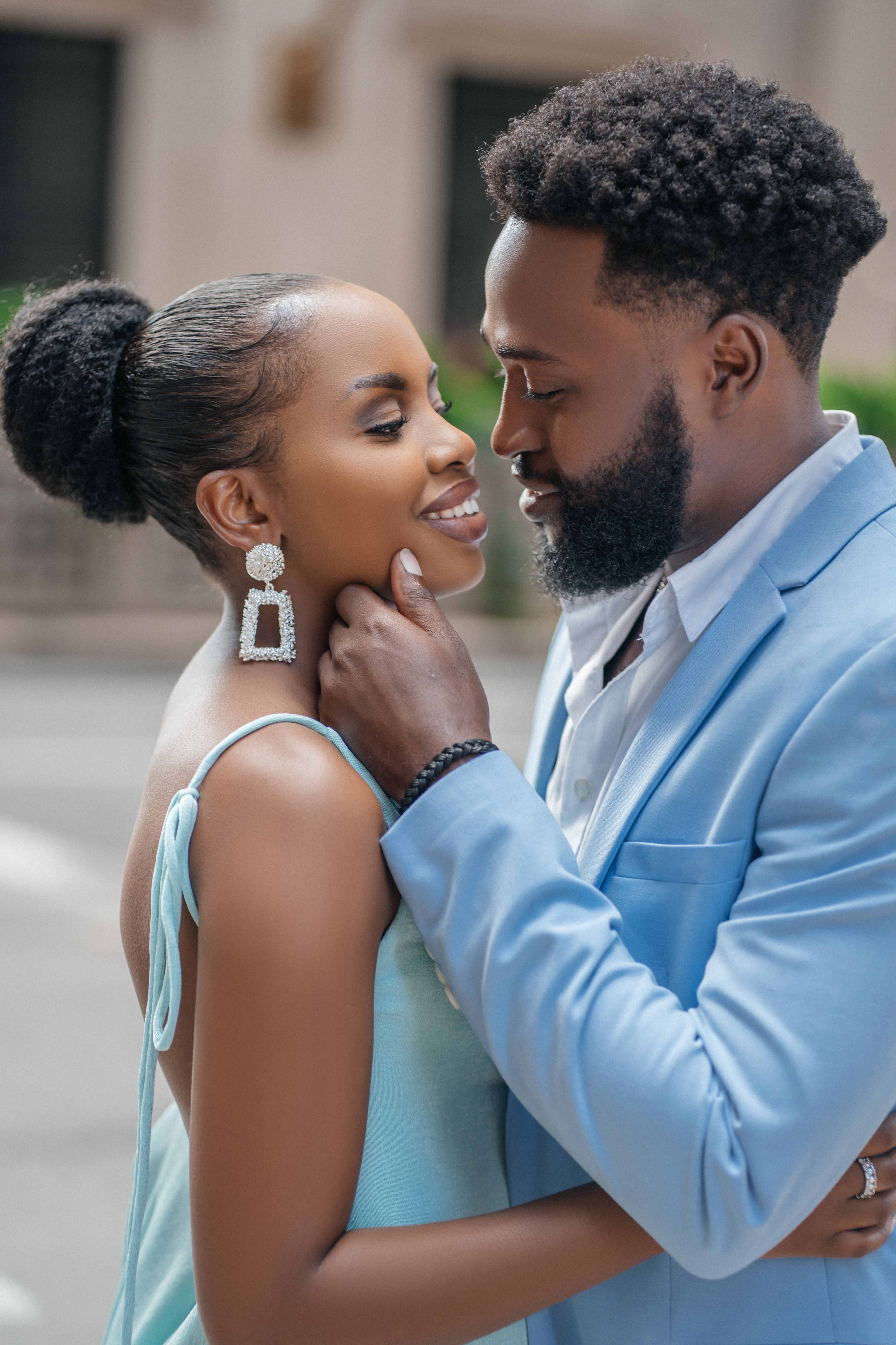 Happy Couple Hugging Outdoors · Free Stock Photo