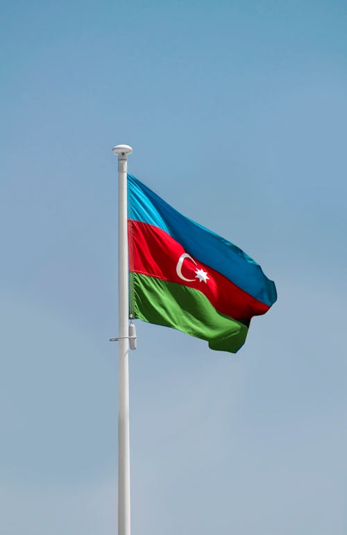 Foto profissional grátis de azerbaijão, bandeira, bandeira nacional