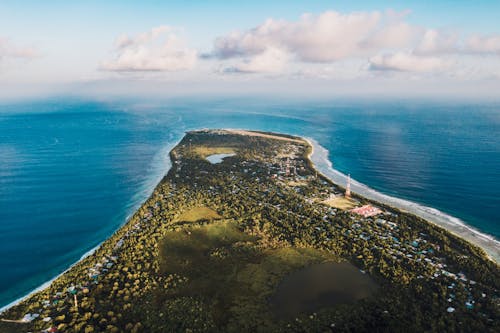 Ingyenes stockfotó drónfelvétel, légi fotózás, sziget témában