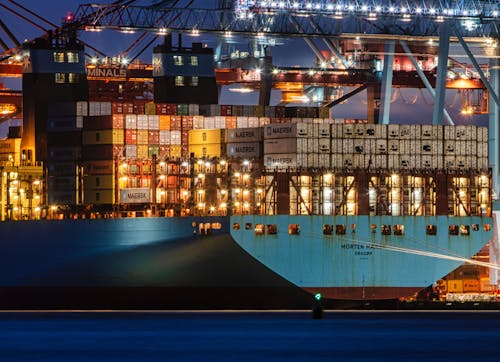 A Cargo Ship Docked on the Port