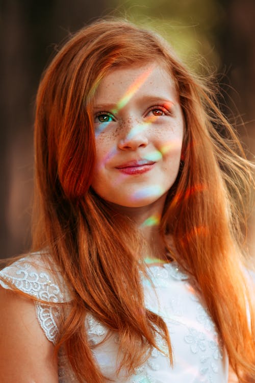 Rainbow on Girl Face