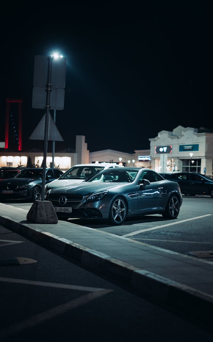 Cars Parked On A Parking Lot Photo