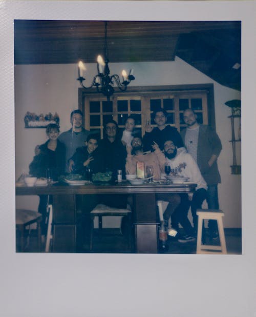 Free Instant Photo of a Group of Friends Stock Photo