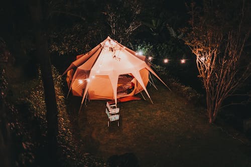 俯視圖, 帳篷, 晚上 的 免费素材图片