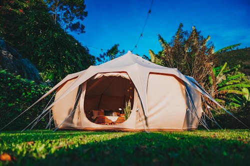 Free Backyard Tent and Outdoor Shelter Stock Photo