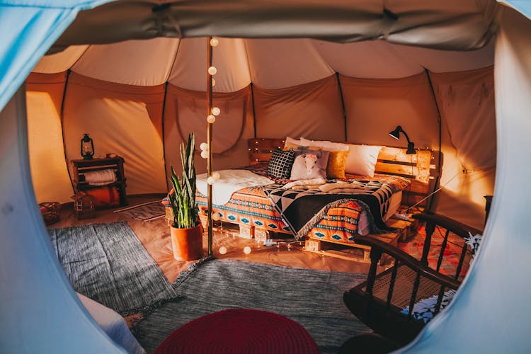 Interior Of A Luxurious Tent 